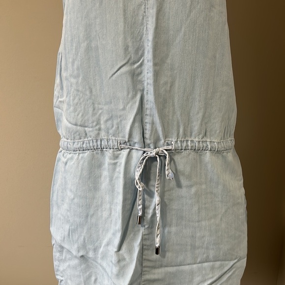 RAILS Chambray V Neck Sleeveless Racerback Tie Waist Dress Sz S - Picture 4 of 12